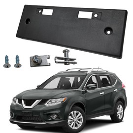 GZVKE Front License Plate Frame Tag Holder Mounting Bracket Fits for 2014 2015 2016 Nissan Rogue Textured Black Replace 962104BA0A