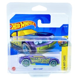 Hot Wheels Bully Goat (Purple) 1/10 HW Art Cars 2022 - 62/250 (Short Card) *** COMES IN A KLAS CAR KEEPER PROTECTIVE COLLECTORS CASE *** HCW56
