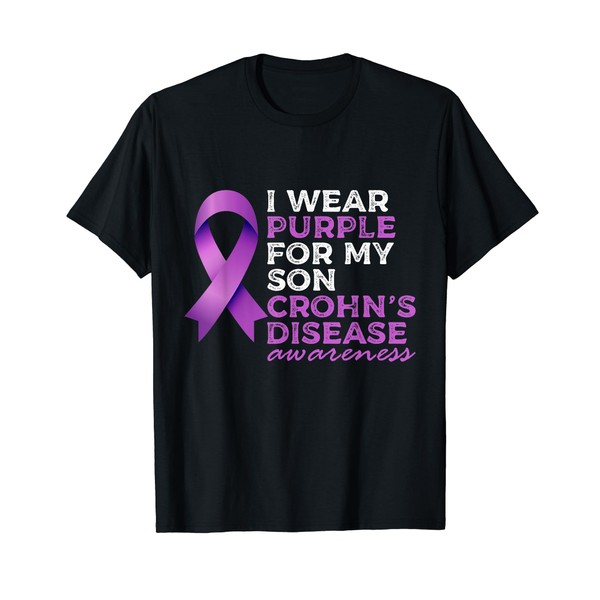 I Wear Purple For My Son Crohn's Disease T-Shirt
