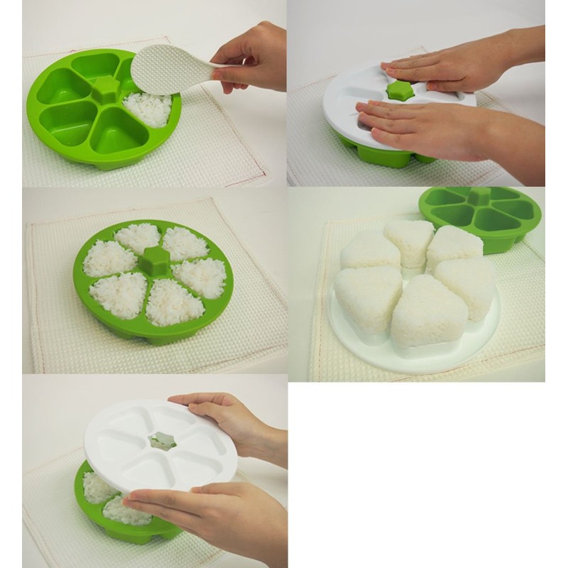 富士パックス販売(Fujipacks Hanbai) Madre (マドーレ) おにぎり型 「ライスボールメーカー 6」 FP-306 グリーン
