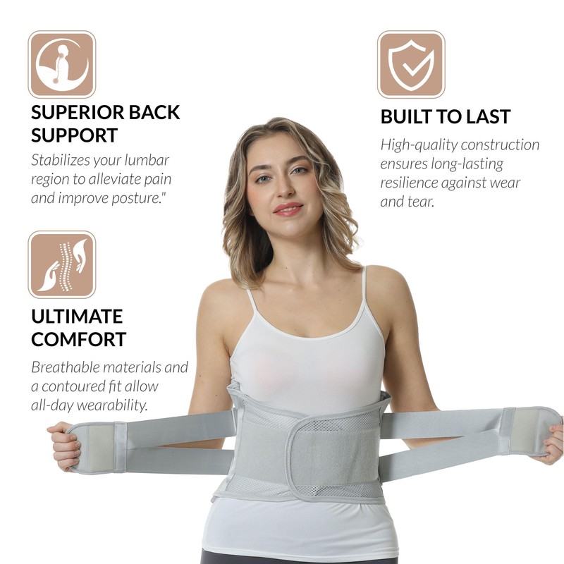 NEOtech Care Adjustable Back Support with Double Adjustment Straps -