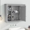 Linique 35" x 28" Wall Mounted Bathroom Storage Cabinet with