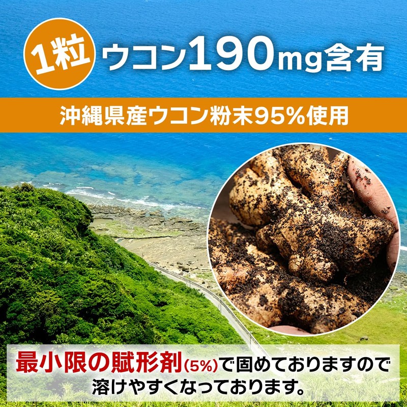 NICHIGA(ニチガ) 沖縄県産 秋ウコン 粒 150ｇ 約750粒 栽培期間中農薬不使用 クルクミン ミネラル豊富 約75日分