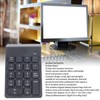 Wireless Number Pad BT5.0 Black 18 Keys Battery Powered Widely