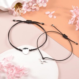 VGROSIA Back To School Gifts Cute Dinosaur Matching Bracelets First Day Of School Gifts For Son Daughter (2PCS)