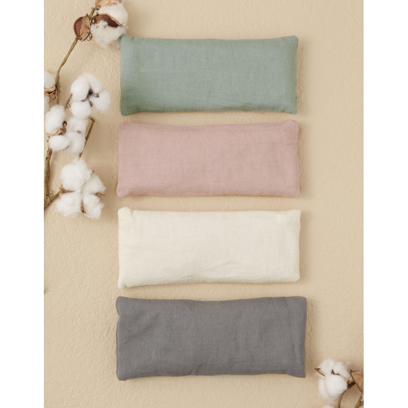 Bucky Linen Hot & Cold Eye Pillow, Natural Buckwheat Filling,