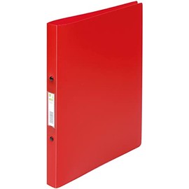 Q-Connect Ring Binder – A4, 4 Rings red/Clear