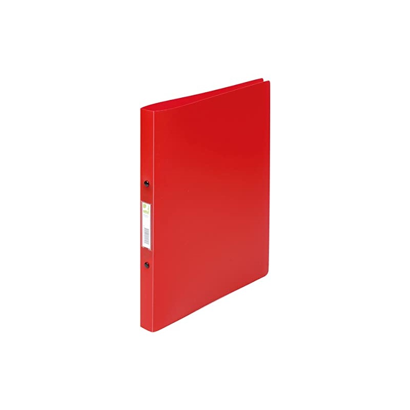 Q-Connect Ring Binder – A4, 4 Rings red/Clear