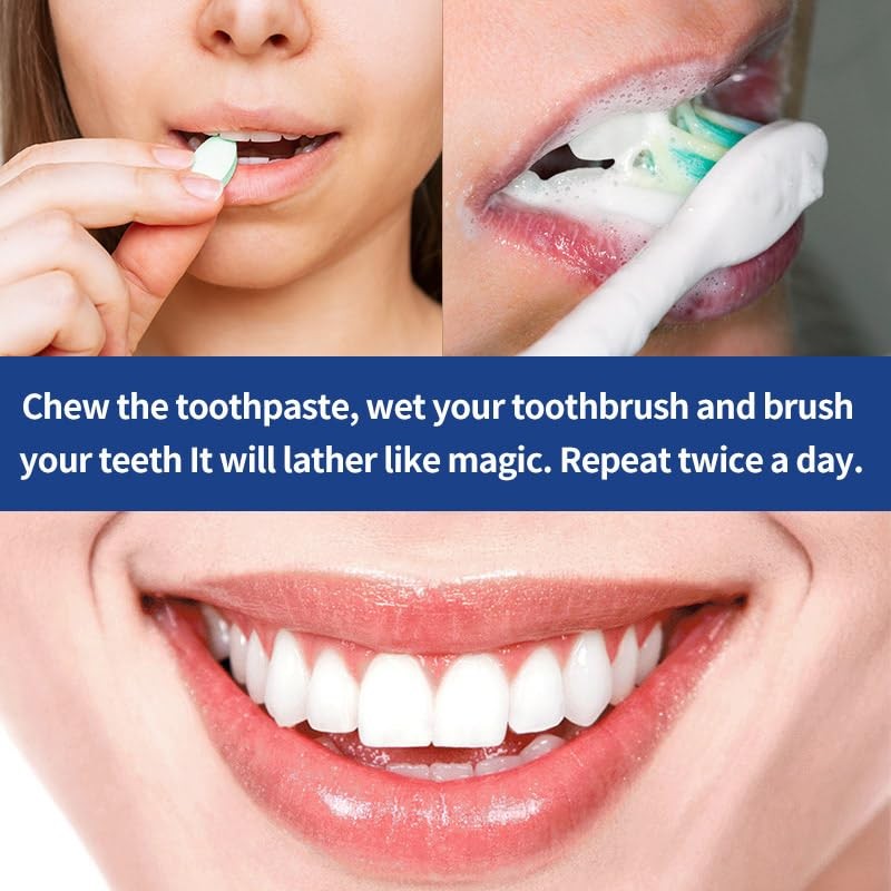 150P Toothpaste Tablets-Nano Hydroxyapatite,Chewable Toothpaste Tablets for Sensitive Teeth,Flouride&Plastic Free,Travel