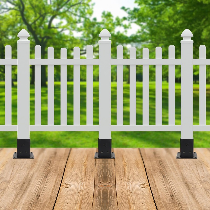 WIMART 4x4 Post Base, Inner Size 3.5"x3.5"Deck Post Base, Deck