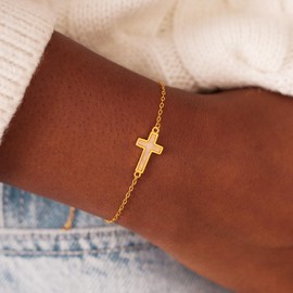 STORYJEWELLERY Religious Gifts for Women, Encouragemenet Gifts for Women, Cross Bracelet for Women, Get Well Gifts for Women, Thinking of You Gifts, Christian Gifts, Inspirational Gifts for Women