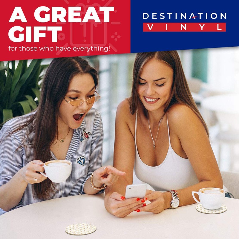 Destination Vinyl ltd 2 x MDF Glossy Top Coasters Round