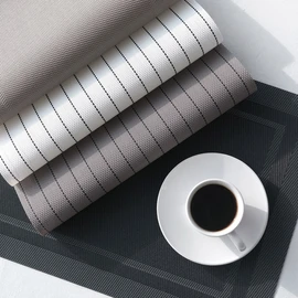 Bowel solid woven table mat series, dark gray / 보웰  솔리드 짜임 테이블매트시리즈, 다크그레이
