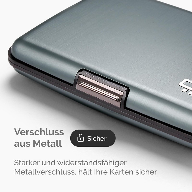 ÖGON -DESIGNS- Aluminium Card Case, RFID Protection Against Fraud and