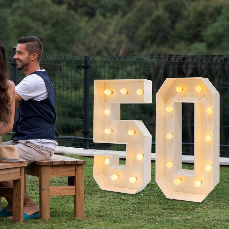 50 Light Up Numbers, Decorative Led Light Up Number Letters,