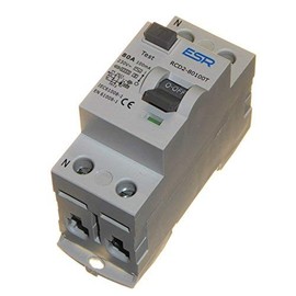 80 Amp 100mA Time Delay RCD RCCB Trip Switch Double Pole DIN Rail Single Phase 230 Volt
