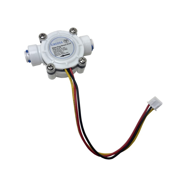 GREDIA 1/4" Quick Connect Water Flow Sensor Food-Grade Switch Hall