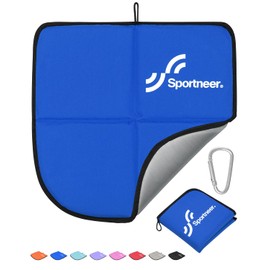 Sportneer Outdoor Seat Cushion, 40 x 40 cm Seat Pad, Outdoor Waterproof Oxford Fabric, Thermal Seat Cushion, Foldable for Camping, Hiking, Stadium and Travel, Blue