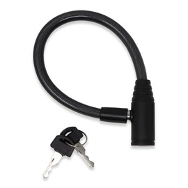 Urban August Fridge Lock with Keys - Multi-Functional Cable Keyed Lock for French-Door Refrigerators and Cabinets (Regular, Black - 2 Pack)