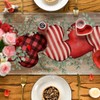Artoid Mode Planken Love Heart Eucalyptus Valentine's Day Table Runner,