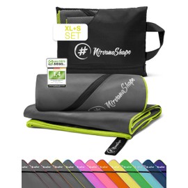 NirvanaShape Microfibre Towels, Absorbent, Lightweight, Quick-Drying Bath Towels, Travel Towels, Sports Towels, Ideal for Travel, Fitness, Yoga, Sauna