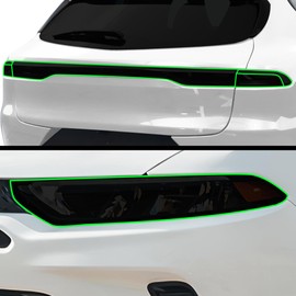 BOGAR TECH DESIGNS Full Headlight Taillight Tint Kit Compatible with Dodge Hornet 2023-2025, Dark Smoke