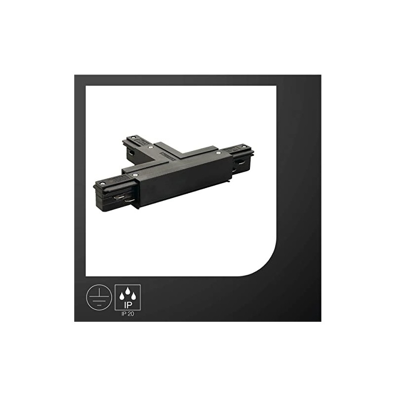 SLV T-VERBINDER, für EUTRAC Hochvolt 3Phasen-Aufbauschiene, Schwarz