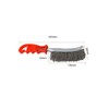 Heavy-Duty Stainless Steel Wire Brush, 235mm Length, Ergonomic Red Handle,