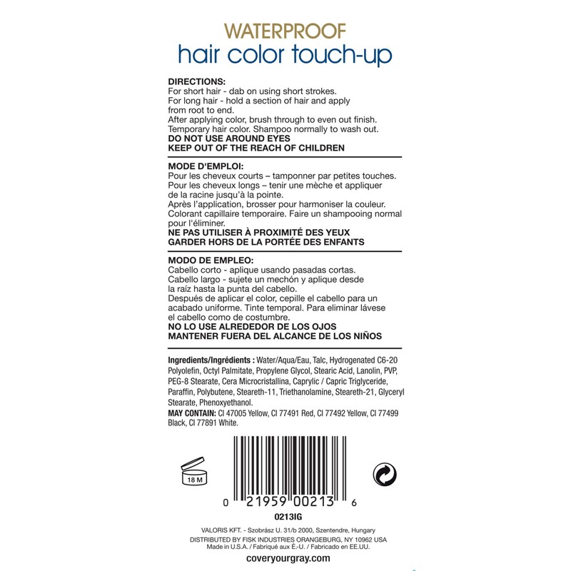 Cover Your Gray Waterproof Brush-in Wand - Black