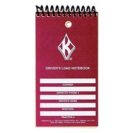J. J. Keller Driver's Load Notebook, 4-pk. - 3" x 5.5", Pocket Sized, Spiral Bound, 3 Ply - Handy Way to Record Key Information Like Mileage, Expenses & Time Worked