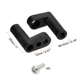 MECCANIXITY PCB Plastic Fixed Feet Circuit Board Standoff Black Mounting Spacer 25mm with M3 Screw for Mainboard Game Console, 20 Set