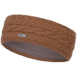 Faera Women's Headband Lined Cable Knit Chunky Knit Band Autumn Winter Headwear, brown
