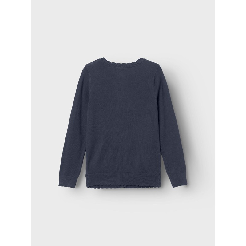 NAME IT Girl's Long-Sleeved Cardigan, Dark Sapphire