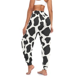 Cows Print Womens Casual Cozy Yoga Joggers Pants High Waisted Lounge Pants, XL