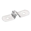 sourcing map 5mm(0.2") Rigid Pipe Strap, 2 Holes Tube Strap