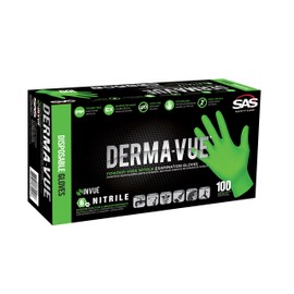 SAS Safety 66550 Derma-Vue Powder-Free Exam Grade Nitrile - 6 mil