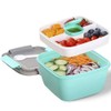 1500mL Bento Box Portable Lunch Box with 4 Compartments, Leak