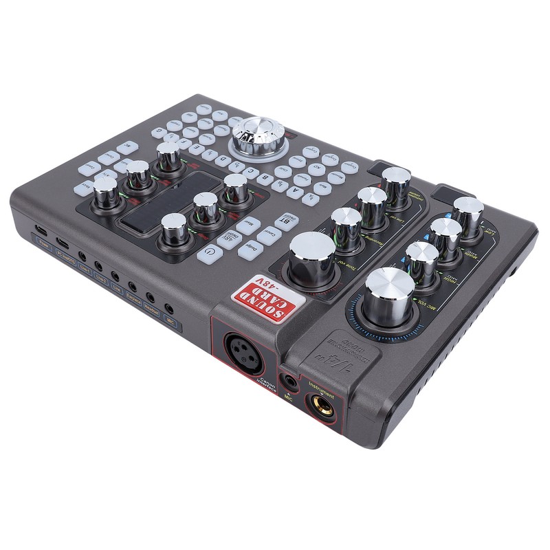 Digital Sound Card Professional Treble Bass Adjustable One Click Noise