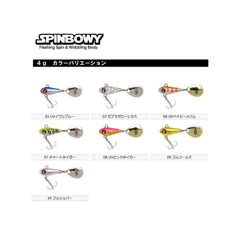 TICT Spin Bowy, 0.1 oz (4 g) #03 Zebra Glow