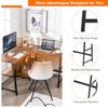 Tangkula L Shaped Desk, Space Saving Corner Desk w/ 2