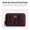 Coach Women's Essential Small Zip Around Card Case in Quilted