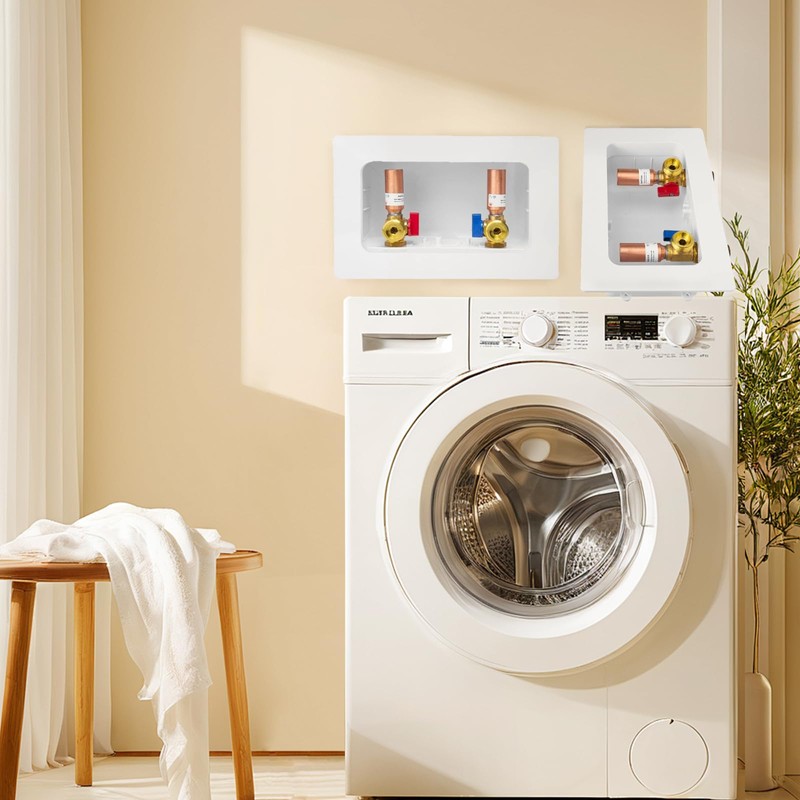 2-PACK GUOFIS Washing Machine Outlet Box with Center Drain,PEX Laundry