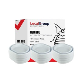 Bed Bug Trap - Eco Friendly Bed Bug Interceptors for Bed Legs - Insect Detector, Interceptor & Monitors for Indoor Home (White, 12)