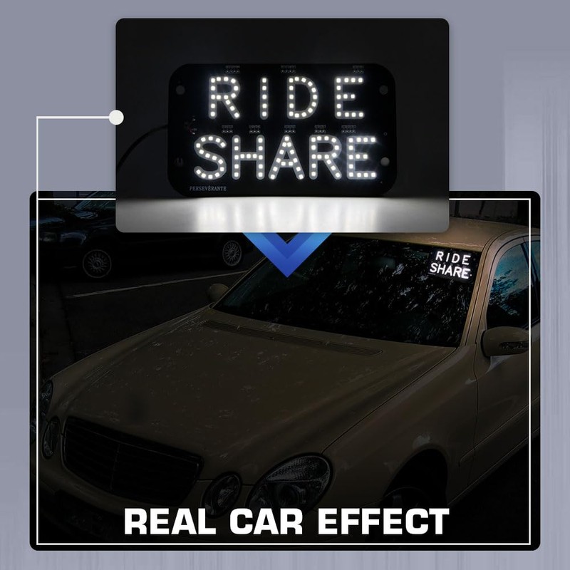 Rideshare LED Light for Car | Taxi Sign | Rideshare
