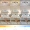 NSRCE 4-Light Crystal Chandeliers Flush Mount, 14 Inches Bedroom Close