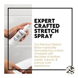 Stretch Spray | Soften & Stretch Leather, Suede, & Nubuck | Use on all Shoes, Sneakers, Boots & More | Fast-Acting Leather Stretcher for Men’s & Women’s Footwear | Eliminate Pinching | (125 ml/4.2 oz)