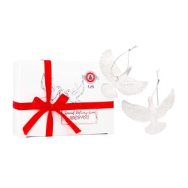 G&G Style Friendship Doves -Home Alone 2. Resin Christmas Ornament Set of Two Doves. Best Gift for Someone Special