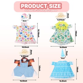 4 Set Holiday Porch Goose Outfits All Seasons Spring Summer Autumn Winter Lawn Goose Clothing Porch Clothes for Geese Patio Yard Lawn Decor