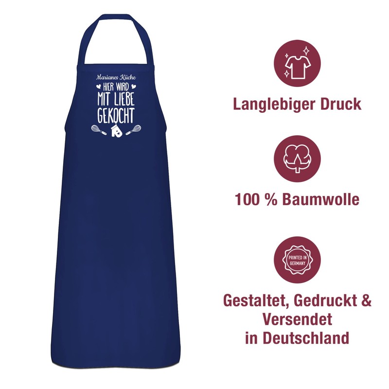 Geschenk mit Namen personalisiert by Shirtracer - Apron - Cooking