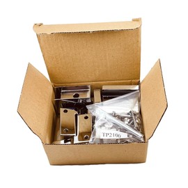 Harris Hardware TP2100 Toilet Partition Die Cast Zamac Complete Outswing Door Hardware Set, 1 in. Door 1-1/4 in. Pilaster